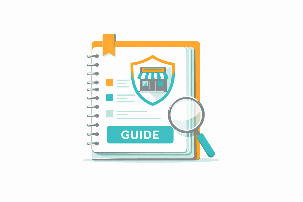 Small Business Insurance Needs shown though a guide and a magnifying glass