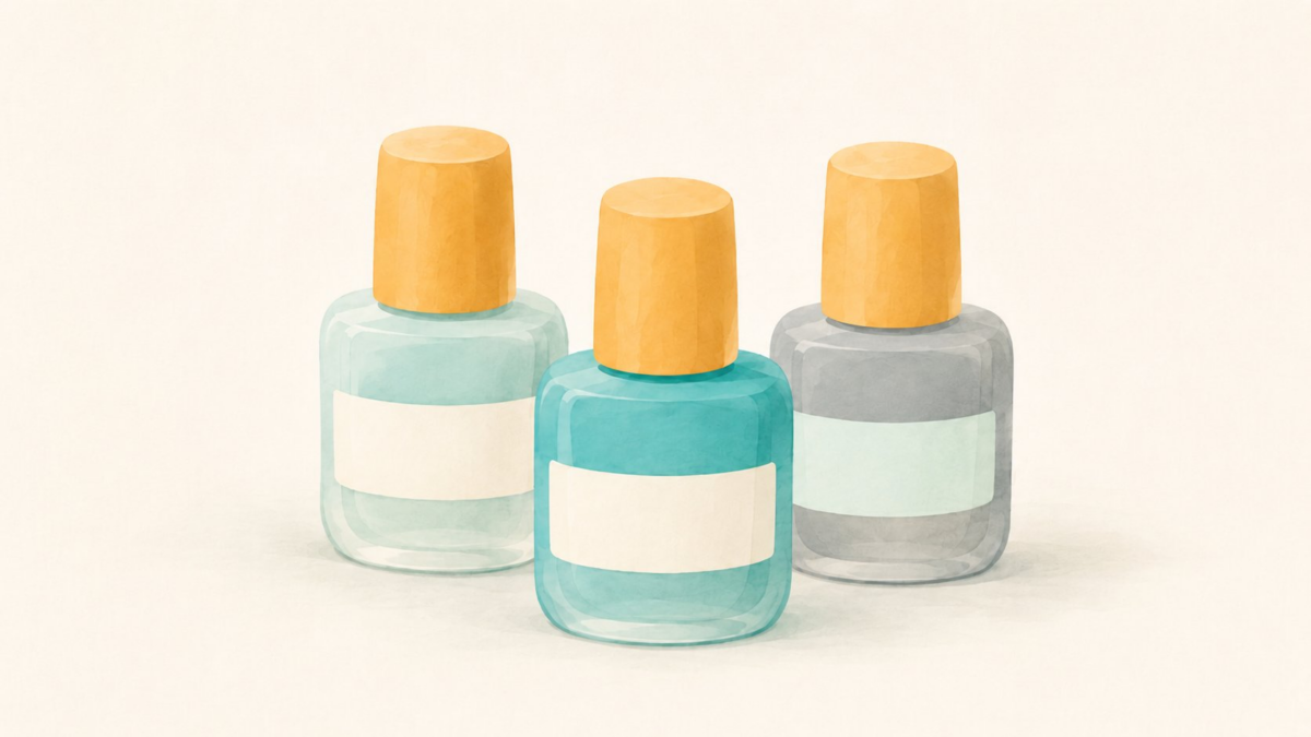 what do you need to become a nail tech showing three nail polish bottles